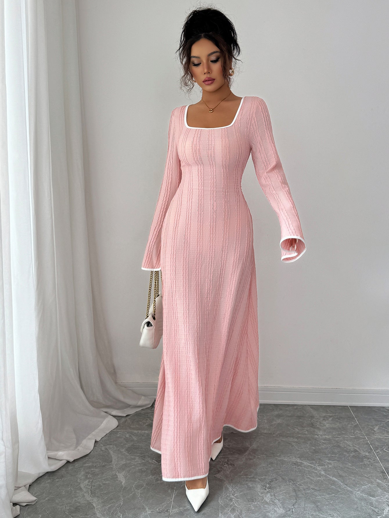 Robe Diana Chic Raffinée à Manches Longues