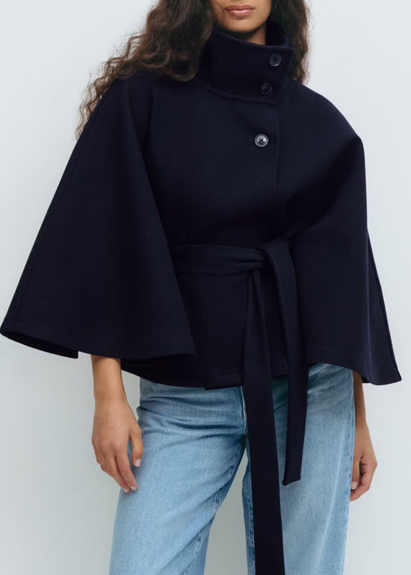 Amara Luxury Woolen Lace-Up Jacket