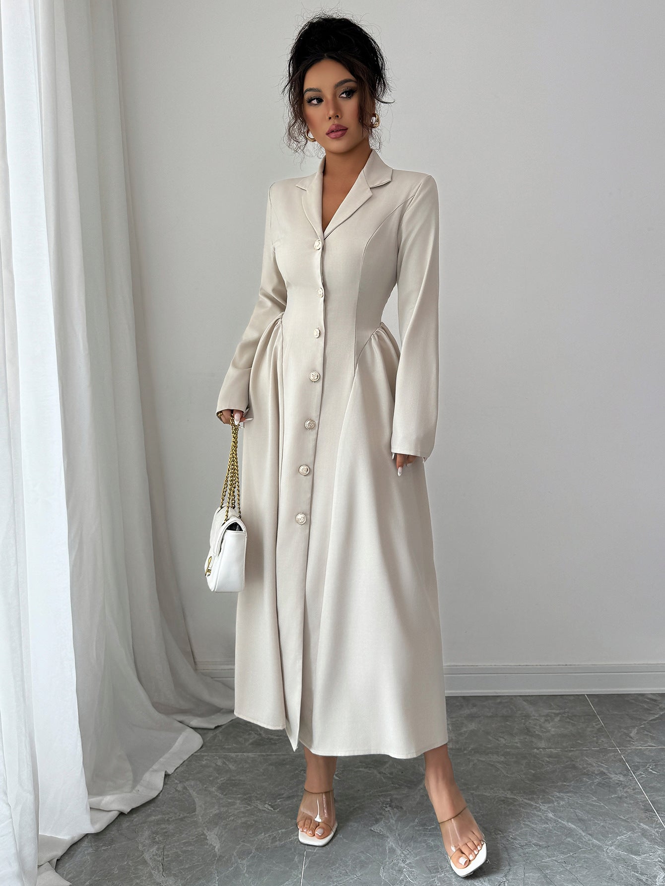Robe Valentina – Longue Élégante à Col V Profond