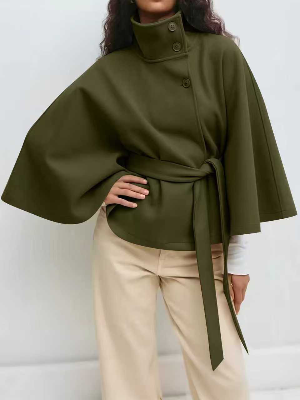 Amara Luxury Woolen Lace-Up Jacket