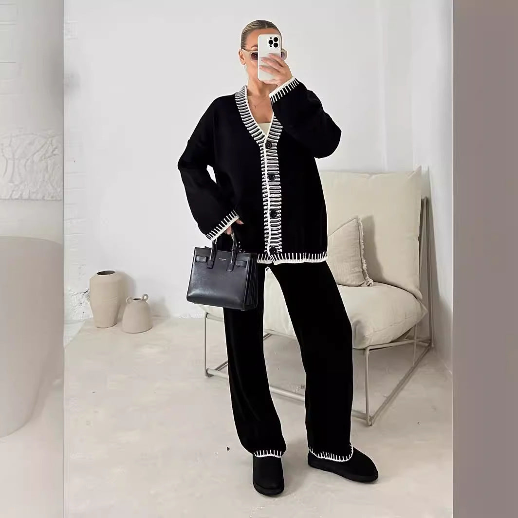 Élodie Luxury Single-Breasted Knitted Set