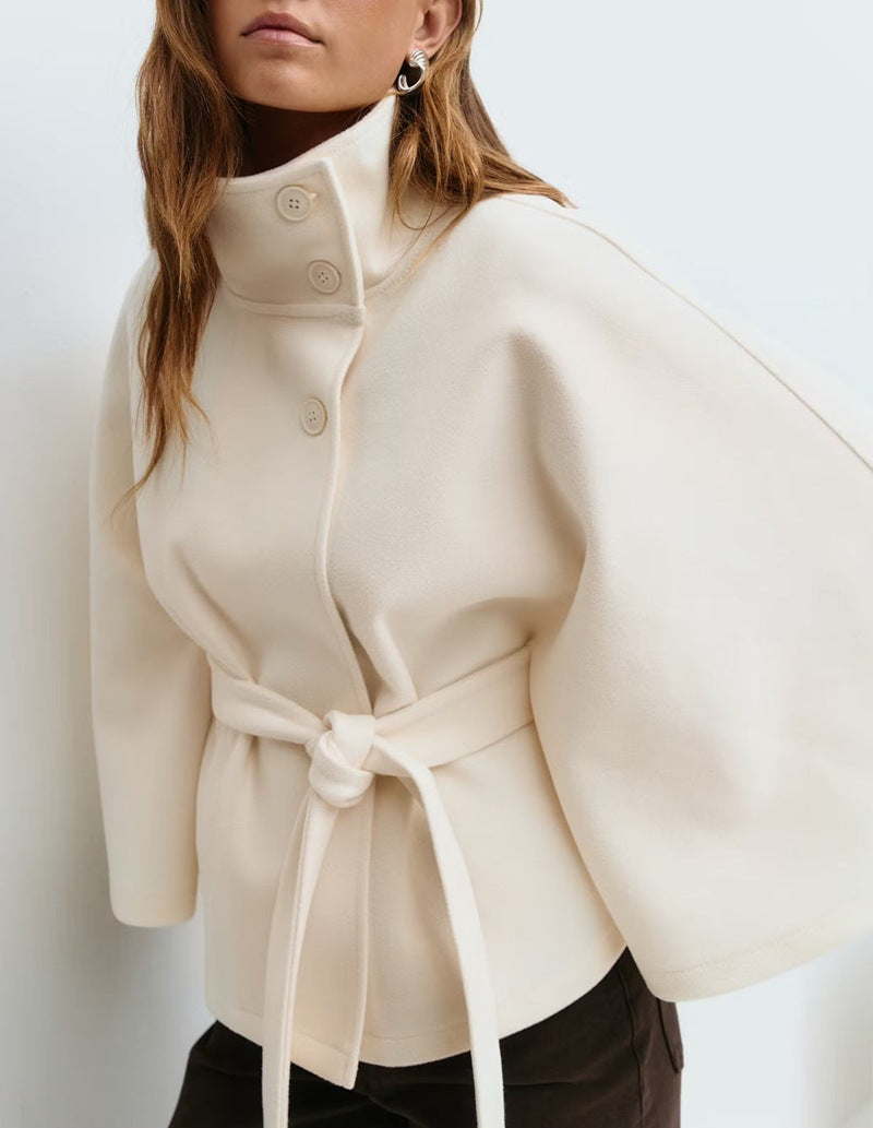 Amara Luxury Woolen Lace-Up Jacket