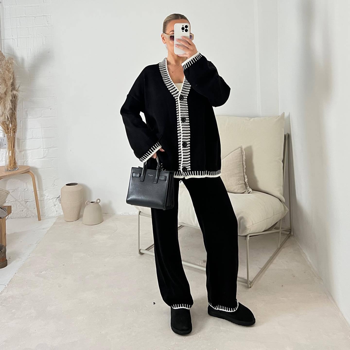 Élodie Luxury Single-Breasted Knitted Set
