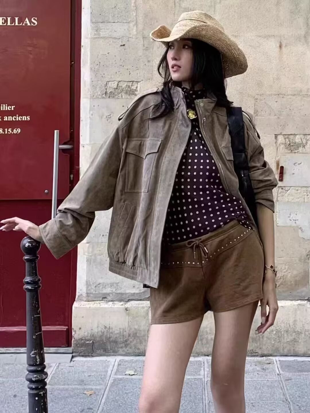 Ava Luxe Suede Utility Jacket