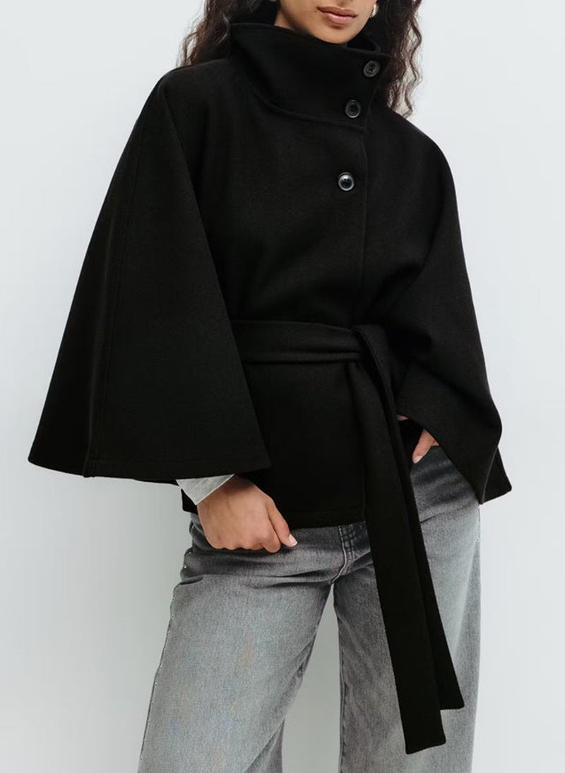 Amara Luxury Woolen Lace-Up Jacket