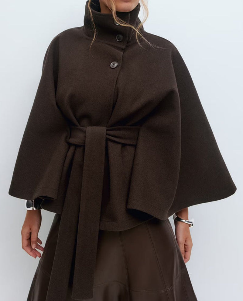 Amara Luxury Woolen Lace-Up Jacket