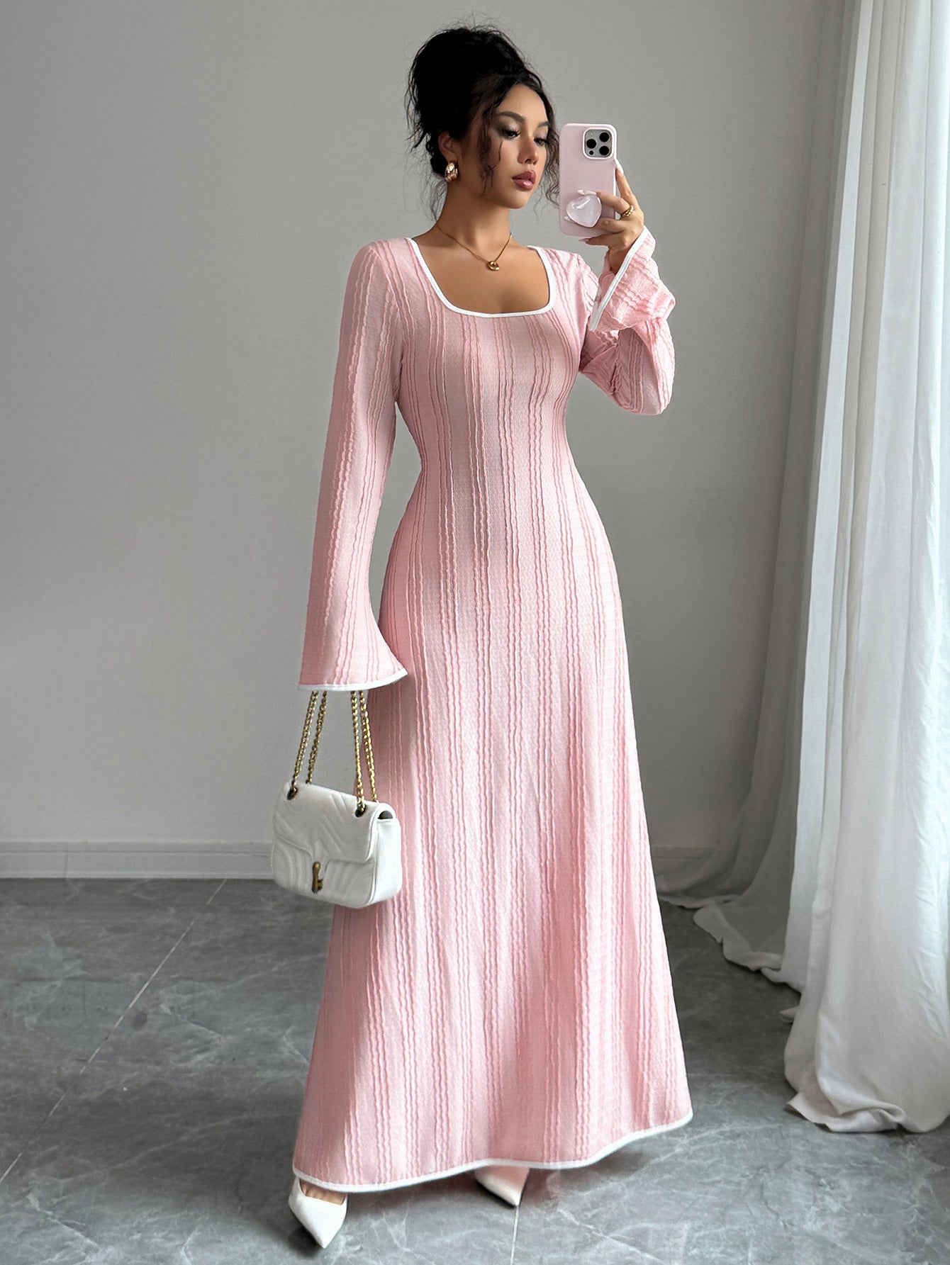 Robe Diana Chic Raffinée à Manches Longues