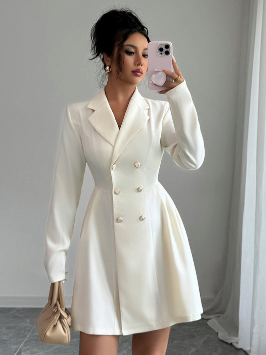 Robe Élise - Courte Élégante à Boutons